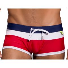 Andrew Christian Breakwater Trunk - Red White Navy