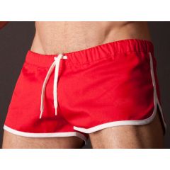 Barcode Gym Short - Red White