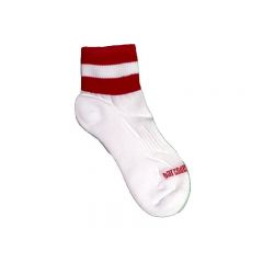 Barcode Socks Petty  - White Red - S/M