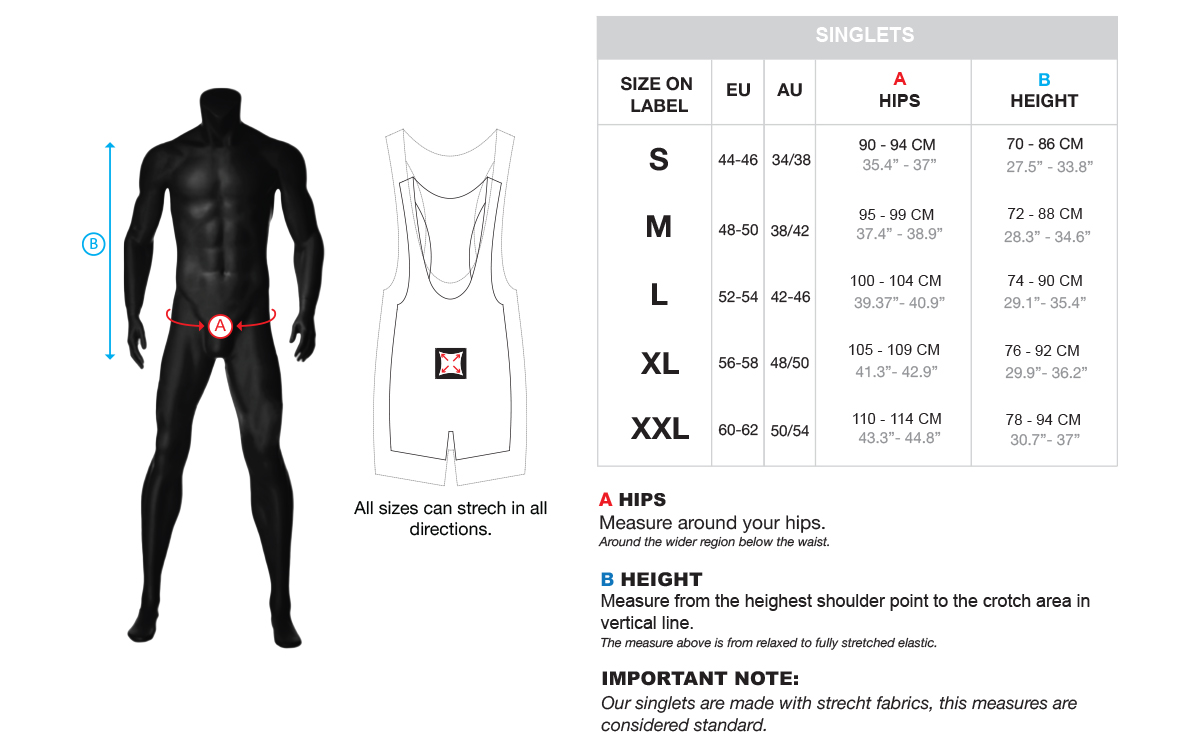 Barcode Berlin Singlet Sizing